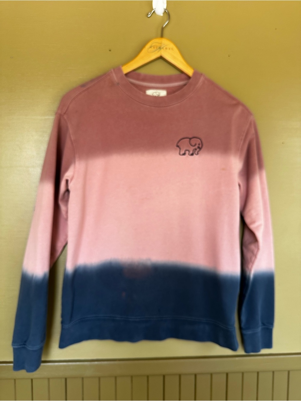 Ivory Ella Ombré Tie Dye Crewneck Sweatshirt  Oversized XS